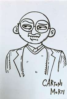 Cartoni Morti | Cartoni Morti Illustrazione originale - "Il Sindaco" - China su carta - A4 - (2021) | Catawiki