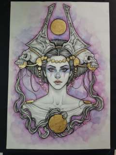 Cristiana Leone | Cristiana Leone illustrazione originale "Skull Lady" (2018) | Catawiki