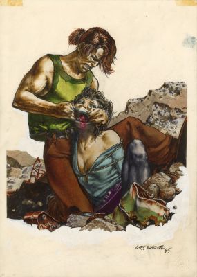 Tanino Liberatore | Illustration orginale 01 réalisée pour Le Portrait de la Bête en Rock Star | Galerie Barbier