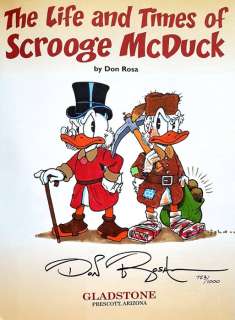 Don Rosa | Uncle Scrooge 723/1000 - The Life and Times of Scrooge McDuck - mit doppelter Originalfarbzeichnung von Don Rosa und Druck - Cartonné - EO - (1996) | Catawiki