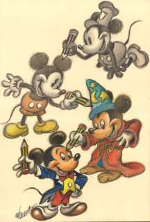 Joan Vizcarra | Mickey Mouse Evolution 1928-2022 - Original Drawing - Signed by Joan Vizcarra - 48 x 32 cm - Pencil Art | Catawiki