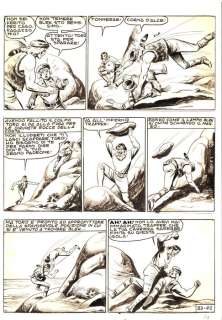 Essegesse | Grande Blek n. 33 - Tavola Originale EsseGesse "La banda del Pipistrello" - Page volante - EO - (1957) | Catawiki