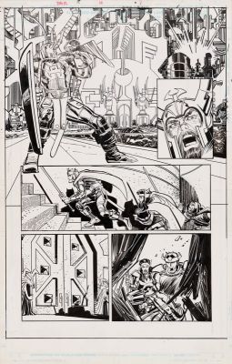 Klaus Janson | The Mighty Thor #16, Page 1, Marvel Comics Penciler: John Romita Jr - Inker: Klaus Janson, 1999 | Philippe Labaune Gallery
