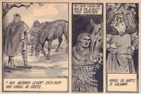 Laudy, Jacques | Laudy, Jacques - De Vier Heemskinderen / La Légende des quatre fils Aymon - original page n°54 + deluxe edition - (1946/2022) | Catawiki