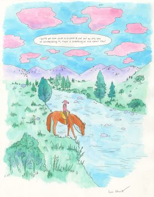 Lisa Hanawalt | Coyote Doggirl - page 2 - Encre de Chine et aquarelle sur papier | Huberty Breyne Gallery