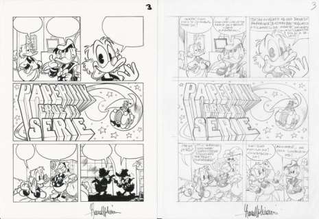 Lara Molinari | Paperinik (PPK) #51 - Lara Molinari - tavola originale + preparatorio "Paperinik Eroe in Serie" - Page volante - Exemplaire unique - (2021) | Catawiki