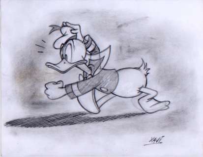 Xavi (Xavier Vives Mateu) | Donald Duck - Dibujo original - DONALD, go forward, go... - XAVI - (2020) | Catawiki
