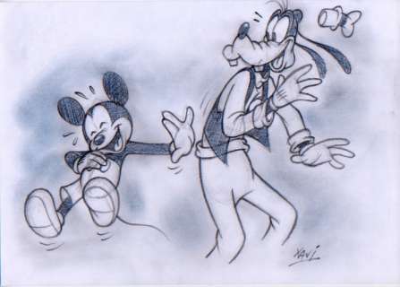 Xavi (Xavier Vives Mateu) | Mickey Mouse - Dibujo original - No, donÂ´t make me laugh pal!- XAVI - (2020) | Catawiki