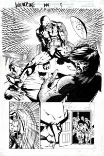 Mike Miller, Vince Russell - wolverine #144 p 5 splash (1999)