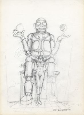 Jean-Michel Nicollet | MEKANOPOLIS – DESSIN ORIGINAL 017 | Galerie Barbier