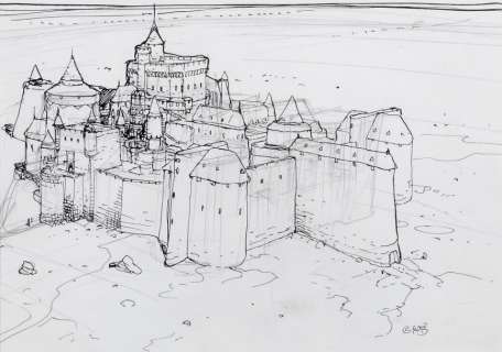 Moebius | Dune  Encre de Chine et crayonné sous-jacent pour un dessin pr | Millon