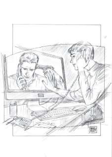 Marco Soldi - | Marco Soldi - Bozzetto/Sketch Originale Preparatorio - Julia n. 140 "la mantide" - (2010) | Catawiki