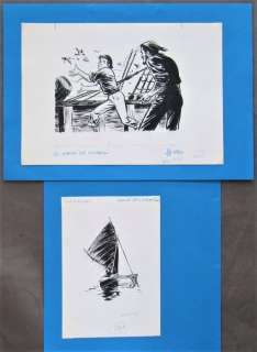 Follet, René | Follet, René Deux Illustrations originales pour â€œLe récif de corail Â» - (1955) | Catawiki