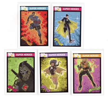 Group of 2 Original Art for Ultra Star/Super N.O.V.A. 5 Trading Cards by Patrick Thomas Parnell | mycomicshop.com