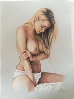 Sly | Original artwork - Junge frau sitzend - (2016/2016) | Catawiki