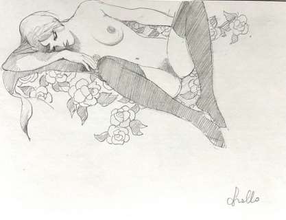 Leone Frollo | Pin Up - Leone Frollo - illustrazione originale - Page volante | Catawiki