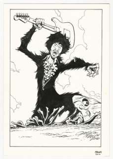 Gianluca Maconi - Gianluca Maconi - splash page originale "Jimi Hendrix: Electric Requiem" - (2010)