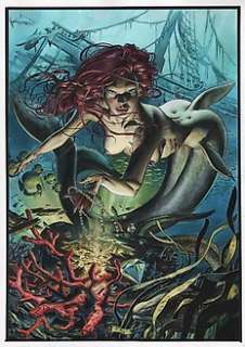 Patrizio Evangelisti | Mermaid Stories - P. Evangelisti - illustrazione originale "Tesoro Sommerso" - Page volante - Exemplaire unique | Catawiki