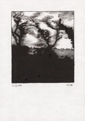 Frédéric Pajak | Vu du train - Encre de Chine, plume et pinceau sur papier | Huberty Breyne Gallery