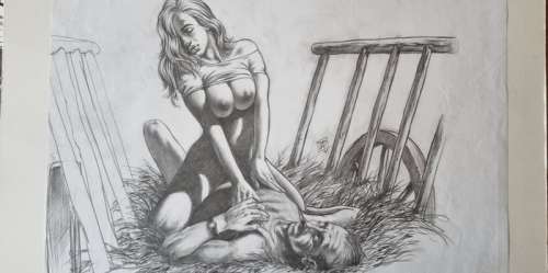 Luca Tarlazzi | Selen - Disegno a matita per Selen di L. Tarlazzi - Exemplaire unique - (1995) | Catawiki