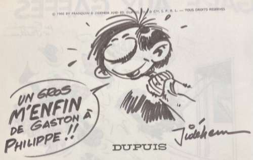 Jidéhem & Franquin | Gaston - Gaston N° 1 « Gare aux gaffes » dédicacé par Jidéhem - Cartonné - EO - (1966) | Catawiki
