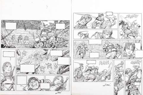 Laci | Sword, ensemble de deux planches successives Ã  l&… | Millon