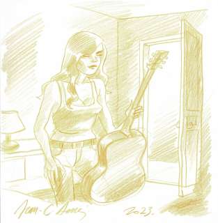 Jean-Claude Denis - Lot 132 - For the rain to fall, en tirage spécial limité à 220 ex., bien complet de son DVD et de son Mediator, agrémenté d’une dédicace. Proche de l’état neuf.