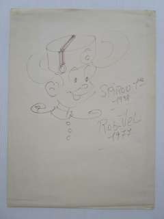 Rob-Vel | Rob-Vel - Originele dédicace Robbedoes - "Spirou 1er’ - Page volante - (1977) | Catawiki