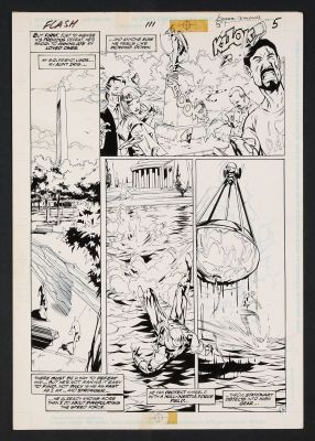 Jose Marzan Jr. , Oscar Jimenez | Original Art from Flash #111 (1996) Page 5 Pencils by Oscar Jimenez, Inks by Jose Marzan Jr. | mycomicshop.com (Buy It Now)
