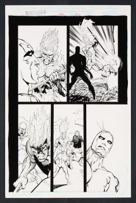 John Floyd | Original Art from Silver Surfer #146 (1998) Page 20 Pencils by Denys Cowan, Inks | mycomicshop.com (Buy It Now)