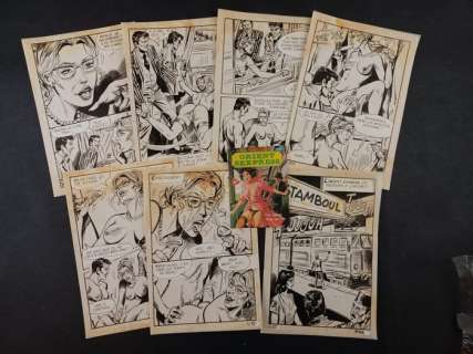 Pierre, Gian Piero Rapetti | Orient Sexpress - 7x Tavole Originali Conclusive - Page volante - Exemplaire unique - (1988) | Catawiki