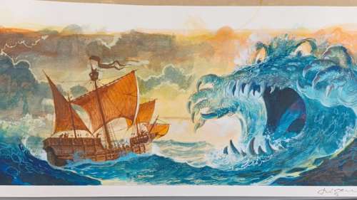 Aldo Di Gennaro | Aldo Di Gennaro - Illustrazione Originale "I Viaggi di Sinbad" - Firmata - Page volante - Exemplaire unique - (2016) | Catawiki