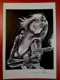 Giuseppe Candita | MARVEL - illustrazione originale G.Candita "Domino. " - Page volante - Exemplaire unique | Catawiki