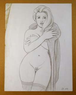 Varenne | Varenne, Alex - Dessin orignal - "Femme nue" - 50x65cm | Catawiki