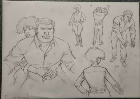 Henriet | Henriet, Alain - Dessin original - Crayonné de case - Black Squaw T.3 - (2022) | Catawiki