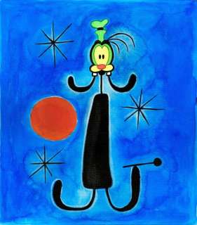 Tony Fernandez | Goofy Inspired By Joan Miró’s "Woman in Front of the Sun" (1950) - Original Painting - Tony Fernandez Signed - Acrylic Art - Original Artwork | Catawiki
