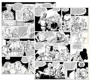 Paape - Johnny Congo, planches n°24 et 25 Ã  l‘encre de C…