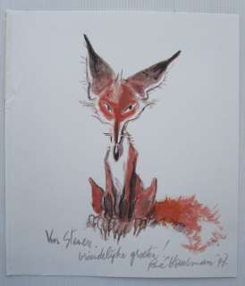 Hausman | Hausman, René - Dessin original couleur - Le Renard - (1997) | Catawiki