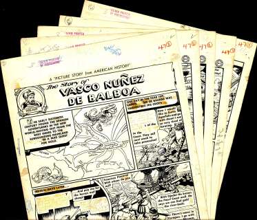 Simon - VASCO NUNEZ DE BALBOA, 5 Page Story (1945) | Russ Cochran