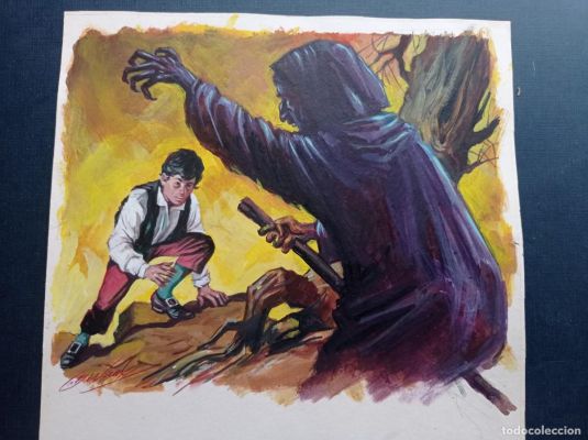 ILUSTRACIÓN ORIGINAL DE ANTONIO BERNAL PARA JUAN SIN MIEDO. CUENTO PUBLICADO POR ED. SIMA EN 1975. + | todocoleccion (Buy It Now)