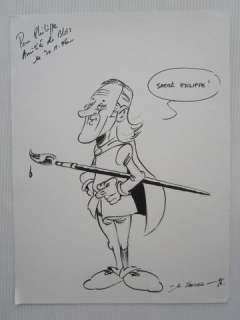 Janvier | Janvier, Michel - Dessin original dédicacé - portrait d’Albert Uderzo - (1996) | Catawiki