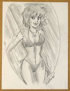 Walthéry | Walthéry - Dessin Original - Natacha sous la pluie - Exemplaire unique | Catawiki