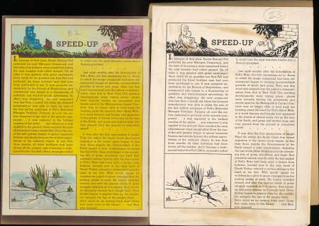 SPEED-UP WEIRD FANTASY #2, Text Story&Color Guide, 2 Pcs. (1950) | Russ Cochran