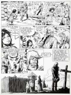 Derib | Buddy Longway, planche Ã  l’encre de Chine de l’é… | Millon