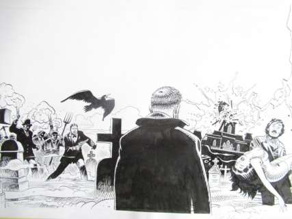 Alessandrini, Giancarlo | Storie di Altrove n. 13 - Cover Originale ’’La Casa che urlava nel Buio’’ - Page volante - Exemplaire unique - (2010) | Catawiki