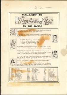 Land of the Lost #9 Original Silver Printed Text Story, 1 Pcs. (1948) | Russ Cochran