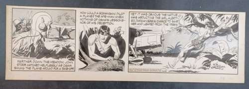 Bob Lubbers | Tarzan - Bob Lubbers - Original Art "Tarzan of the Apes" - Signed - Page volante - Exemplaire unique - (1951) | Catawiki