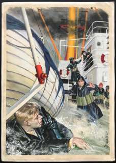 Sommer, Manfred | Sommer, Manfred - Originele gouache - Panorama - De Vrouw van de Kapitein - (1962) | Catawiki