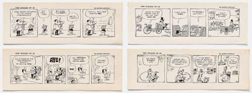 Lot of Four ’’Wizard of Id’’ Comic Strips from 1965 | Nate Sanders