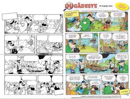 Miguel Fernández Martinez | Mickey Mouse D 2014-159 - "Wet Getaway" - Signed Original Inked Riddle One-Pager by Miguel Fernández - (2014) | Catawiki